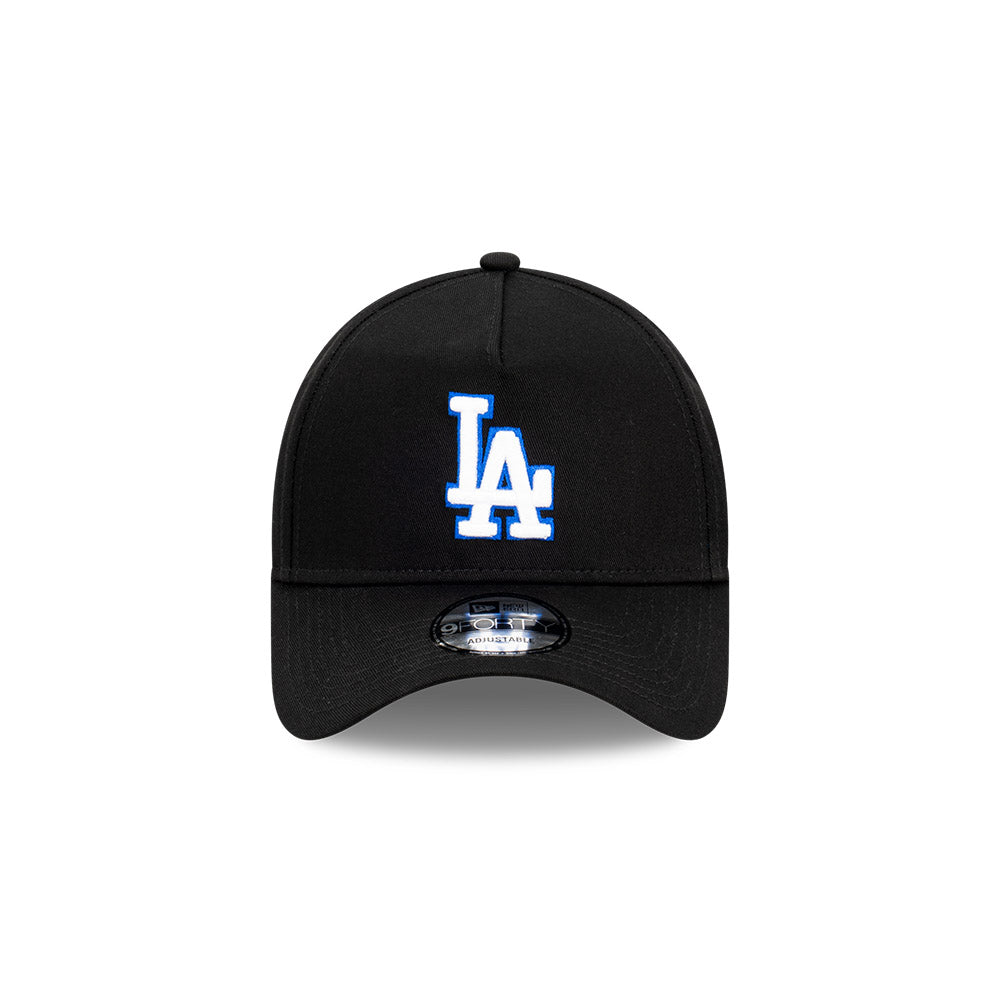 LA Dodgers Hat - Black Royal Blue White 9Forty A-Frame MLB Snapback Cap - New Era
